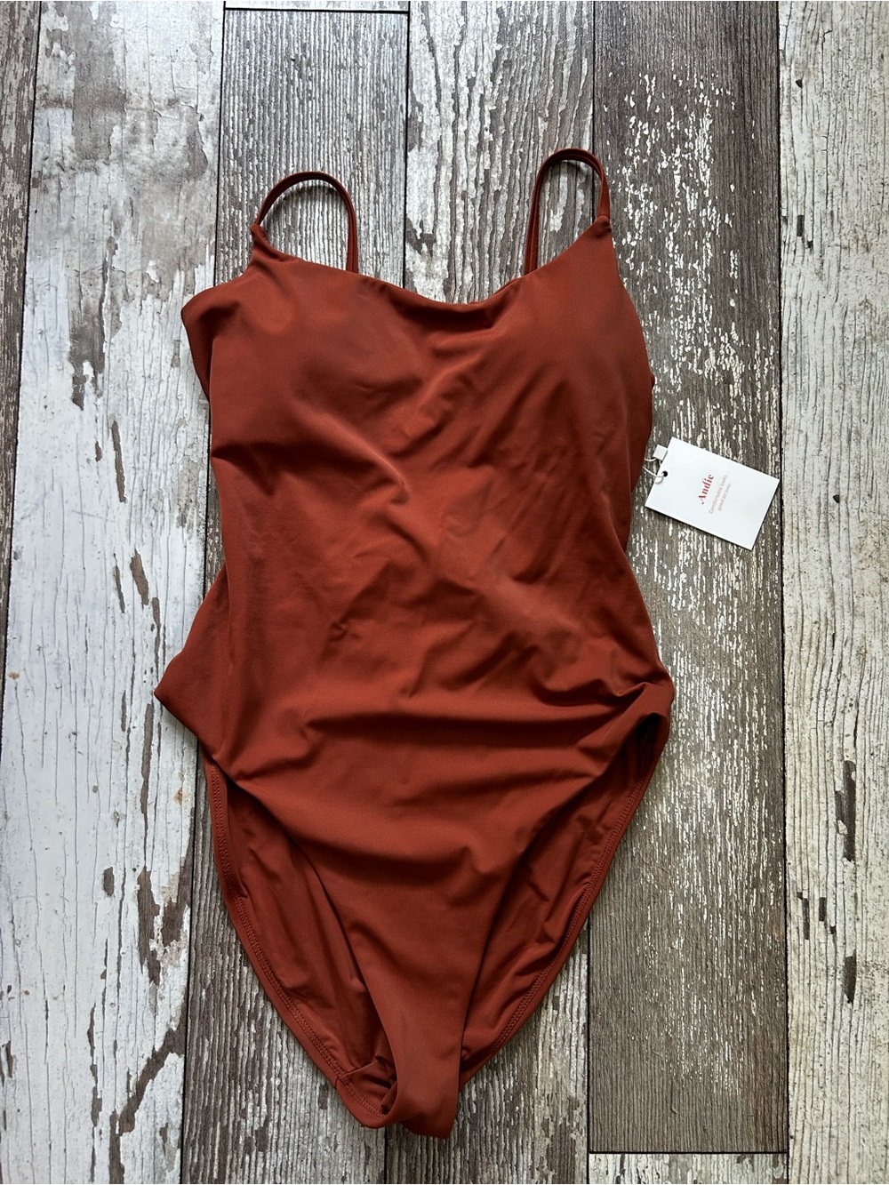 Andie Jetties One-Piece Swimsuit size S, brown